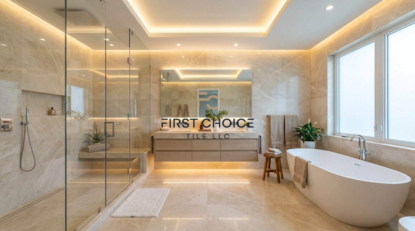 Stunning Bathroom Transformations: A Before & After Gallery by First Choice Tile LLC